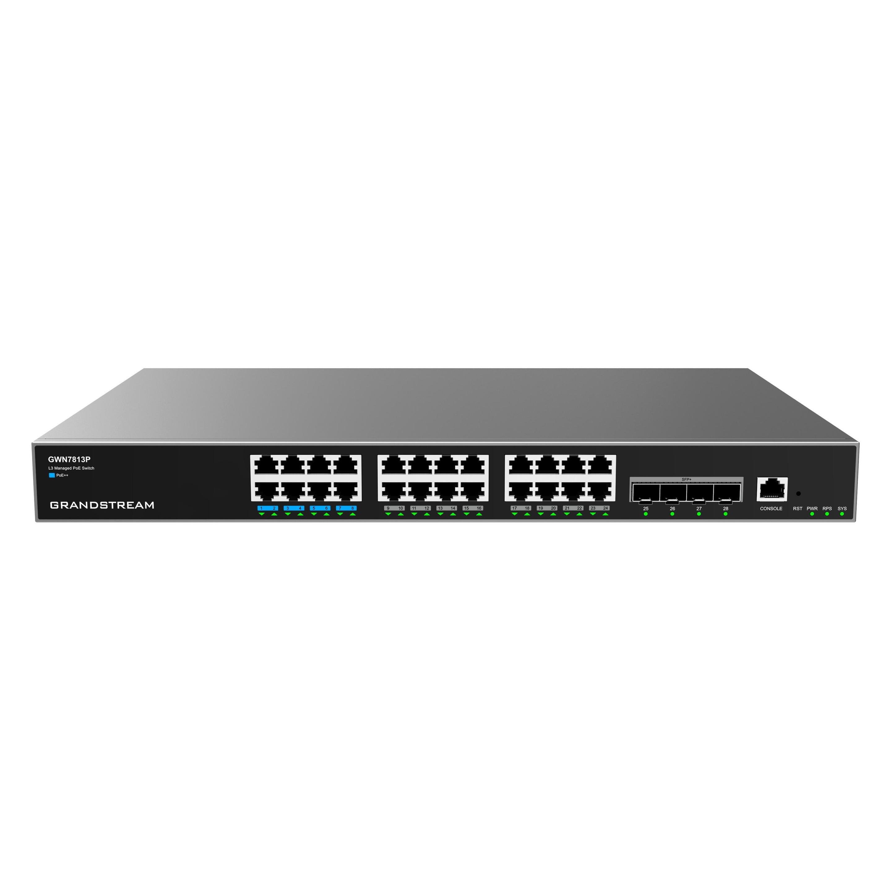 Grandstream GWN7813P Layer-3 Managed Switch 24-Port PoE (24 Ports) (GWN7813P)