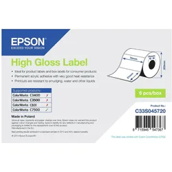 Epson, Etikettenrolle, High Gloss Label (76 mm)