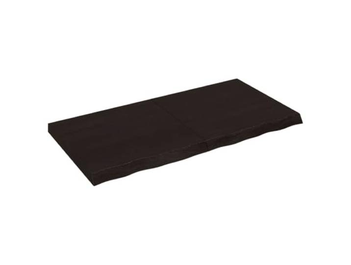 vidaXL Tischplatte Dunkelbraun 120x60x(2-6) cm Massivholz Eiche
