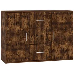 vidaXL Sideboard Räuchereiche 91x29,5x65 cm Holzwerkstoff