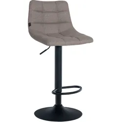 CLP Barhocker Jerry Stoff schwarz   Farbe: grau, Gestell Farbe: schwarz