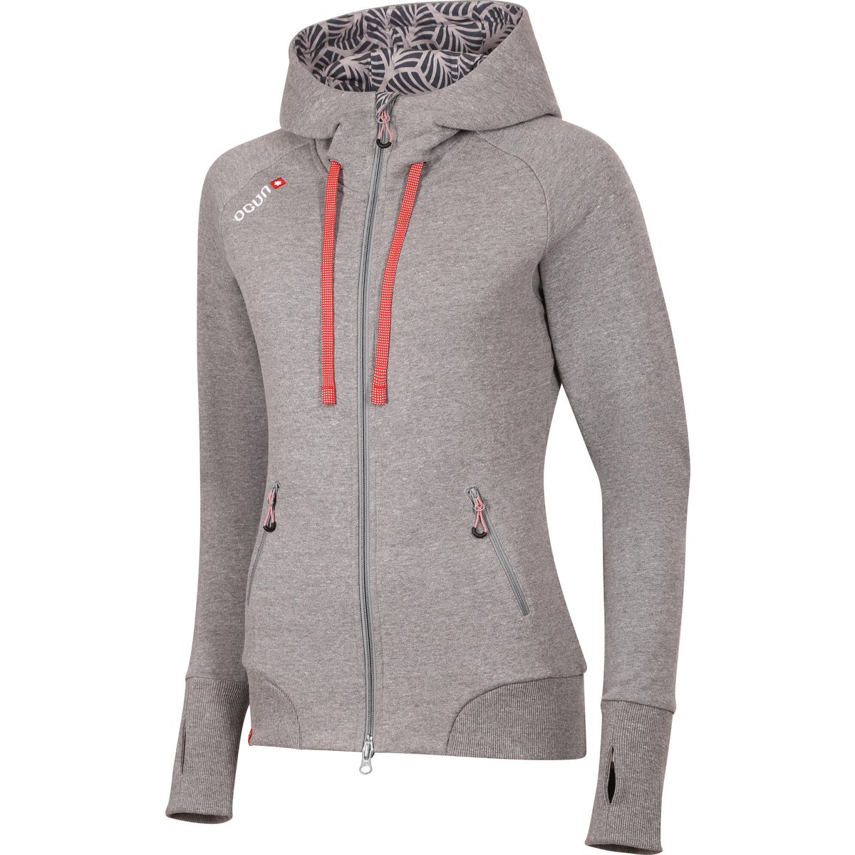 Ocun Hoodie Zipper Women grey paloma / silver scone L 05144-L