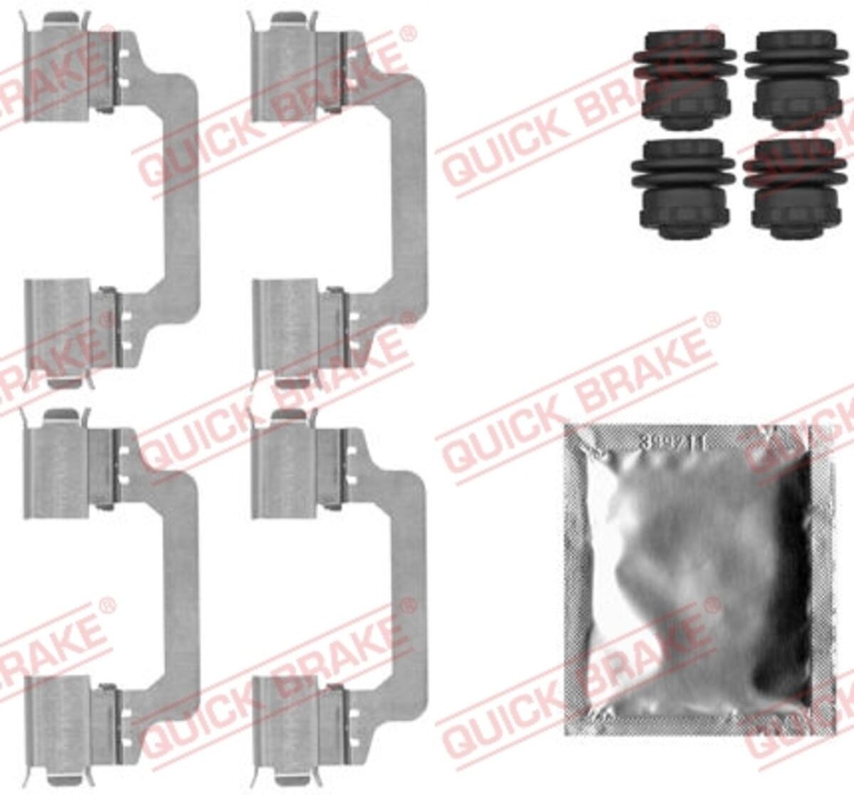 Zubehörsatz, Scheibenbremsbelag QUICK BRAKE 109-1821