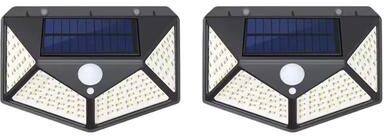 Uplift Picks Solar Motion Sensor Flood Lights Brighten Gardens Patios Garages Automatically Nightly 2 Pcs
