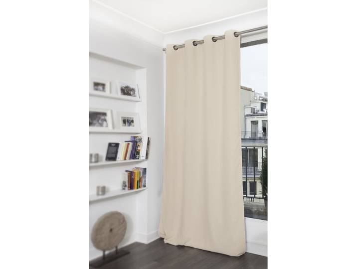 Rideau occultant oeillets beige mc634 140lx180h