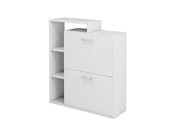 Vicco Schuhkipper Tobias , Weiß 80 x 90 cm zur Aufbewahrung und Organisation von bis zu 16 Paar Schuhen