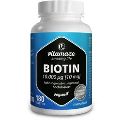 BIOTIN 10 mg hochdosiert vegan Tabletten 45 g