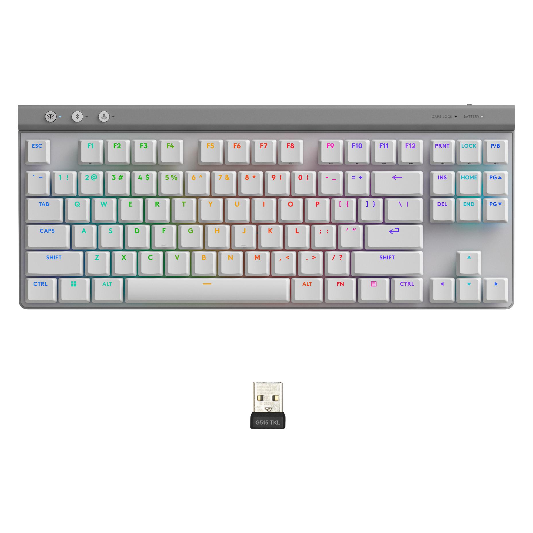 Logitech G515 Lightspeed TKL (DE, Kabelgebunden, Kabellos) (920-012543)