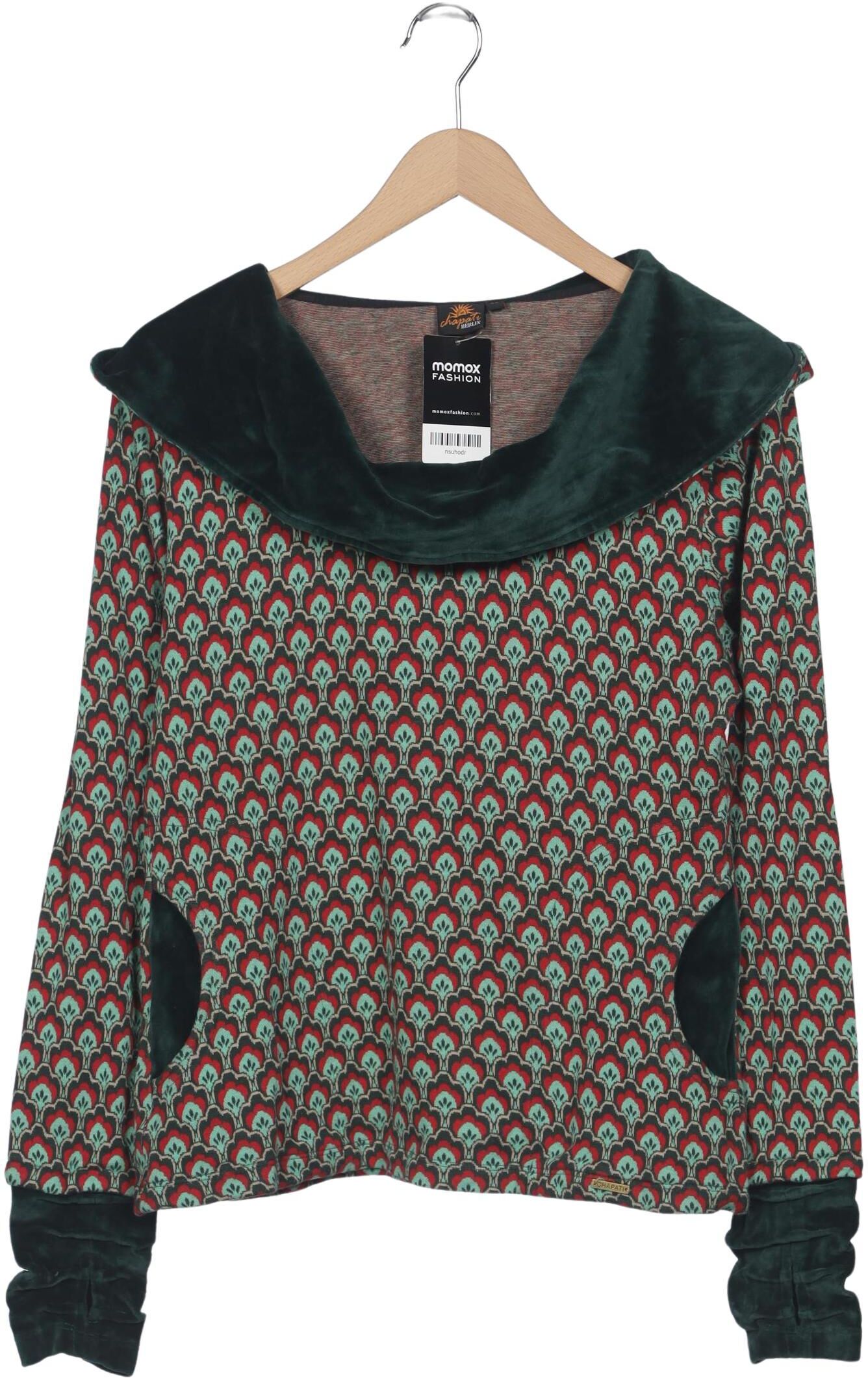 Chapati Berlin Damen Kapuzenpullover, Grün, Gr. XL, Baumwolle - Second Hand