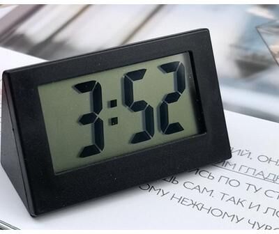 Inspire Daily Merch Digital Clock With Date Mini Clock Bedside Clock Portable Car Clock Simple Electronic Clock For Students Desk Clock black