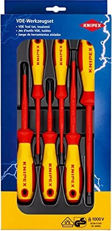 Knipex Schraubendreher-Paket 00 20 12 V02 VDE Slim (rot/gelb, 6-teilig)