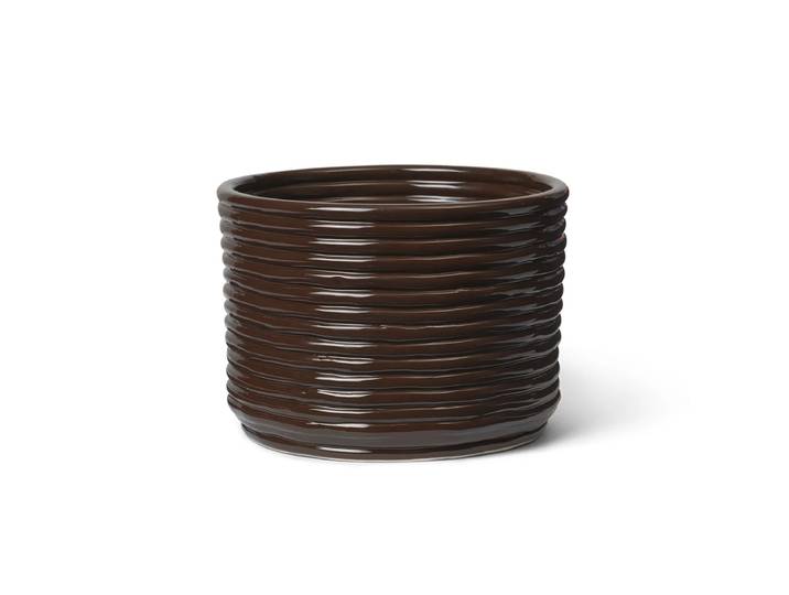 Ferm Living - Corduroy Blumentopf, carob brown