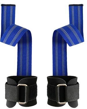 Clever Finds Heavy Duty Lifting Straps Weightlifting Wrist Straps For Deadlifts And Strength Training blue