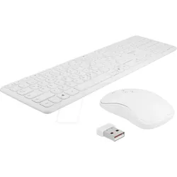 DELOCK 12703 - Tastatur-/Maus-Kombination, Funk, weiß