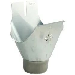 Marley Zink-Dachrinnen-Stutzen DN 125/80 Rinnenstutzen titan zink halbrund