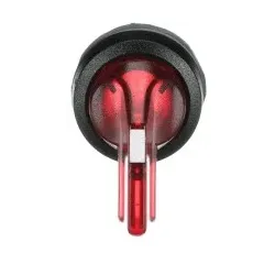 ABB M3SS4-11R Leuchtwahlschalter, rot, 3 Stellungen, langer Drehgriff rastend, Frontring Kunststoff schwarz, beleuchtbar 1SFA611213R1101