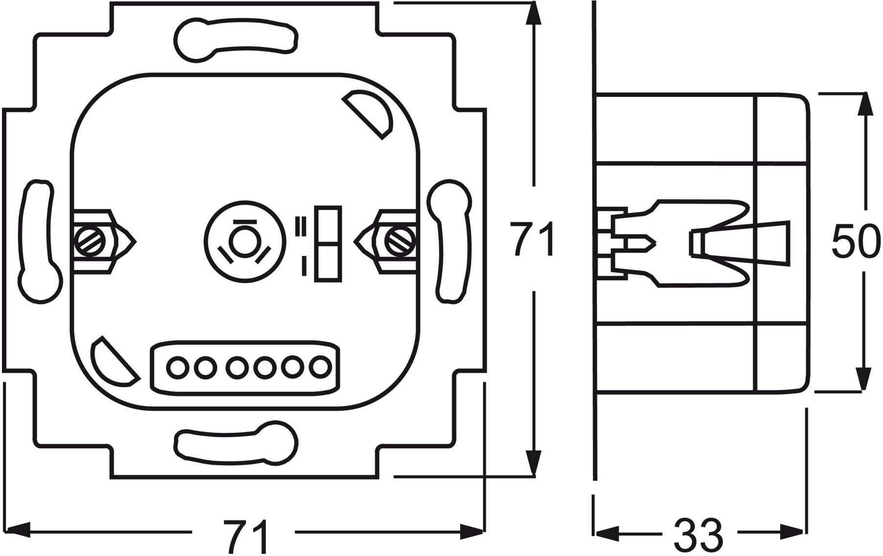 Busch-Jaeger Jalousie-Basis-Einsatz 2Schliesser 3A 690VA 6418 U (2CKA006410A0375)