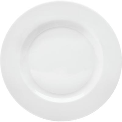 Speiseteller VAN WELL "Teller Set, Gourmet", weiß, B:27cm H:2cm L:27cm Ø:27cm, Porzellan, Speiseteller, Speiseteller, spülmaschinenfest und mikrowellengeeignet, Porzellan, Ø 27 cm