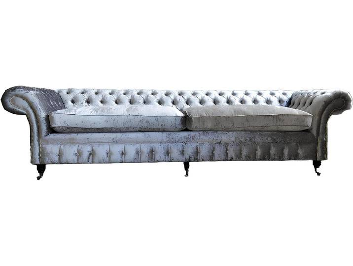 Xlmoebel Chesterfield-Sofa Luxus Ledercouch im Chesterfield Design mit edler Steppung, Hergestellt in Europa