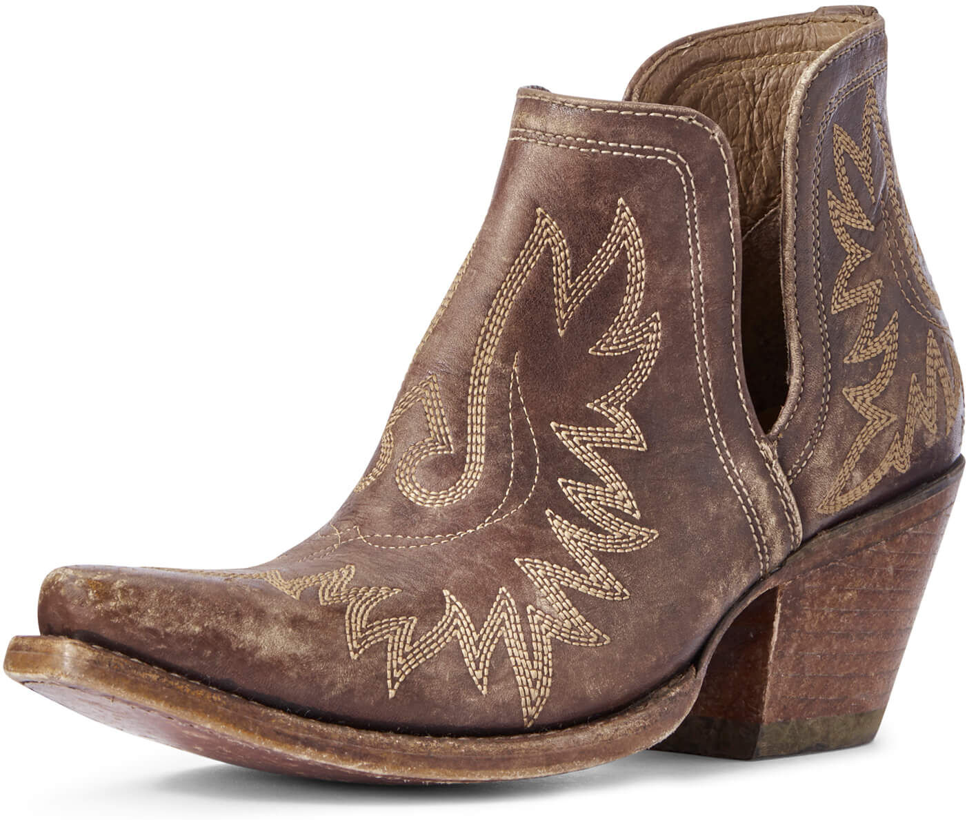 Women's Dixon X Toe Cowgirl Boots in Naturally Distressed Brown, Size: 7.5 B / Medium by Ariat