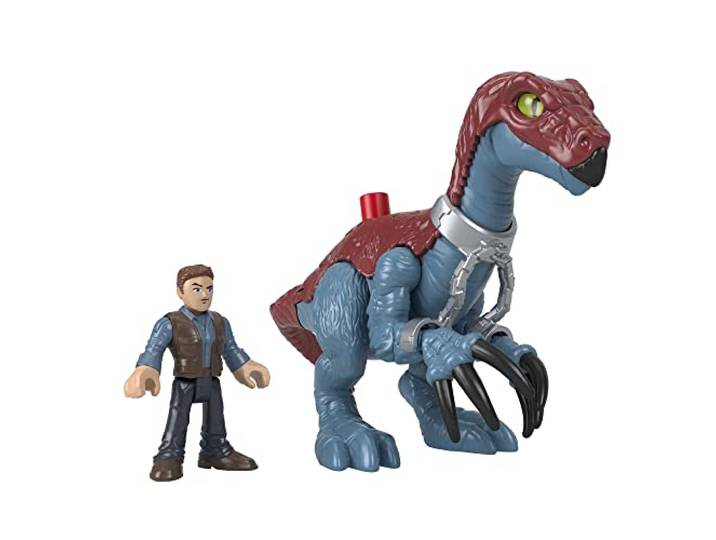 Fisher-Price Imaginext GVV63 - Jurassic World Claw Attack Therizinosaurus Dinosaurus & Owen Figuur Set, Dinosaurus Speelgoed voor Kinderen vanaf 3 jaar.