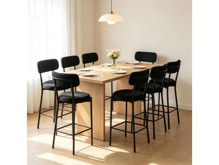 SUPFINE Lot de 6 Tabourets Haut de Comptoir Moderne Tabourets de Bar Chaises îlot de Cuisine pour Comptoir Restaurant Bistrot