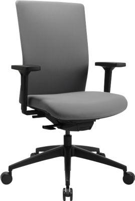 Topstar Bürostuhl Sitness AirWork G, Sandwich-Polsterung, 3D-Flachsitz, Synchronmechanik, höhenverstellbare Lordosenstütze, AGR-zertifiziert, grau