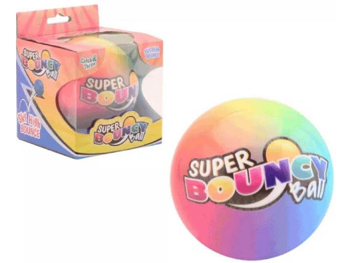 John Toys - Super PU stuiterbal - 10 cm - kleurrijk