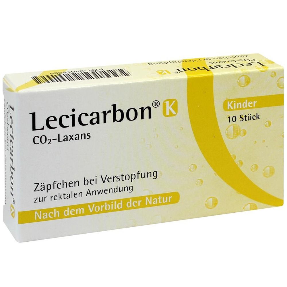 Lecicarbon K CO2 Laxans Kindersuppositorien 10 St Kinder-Suppositorien