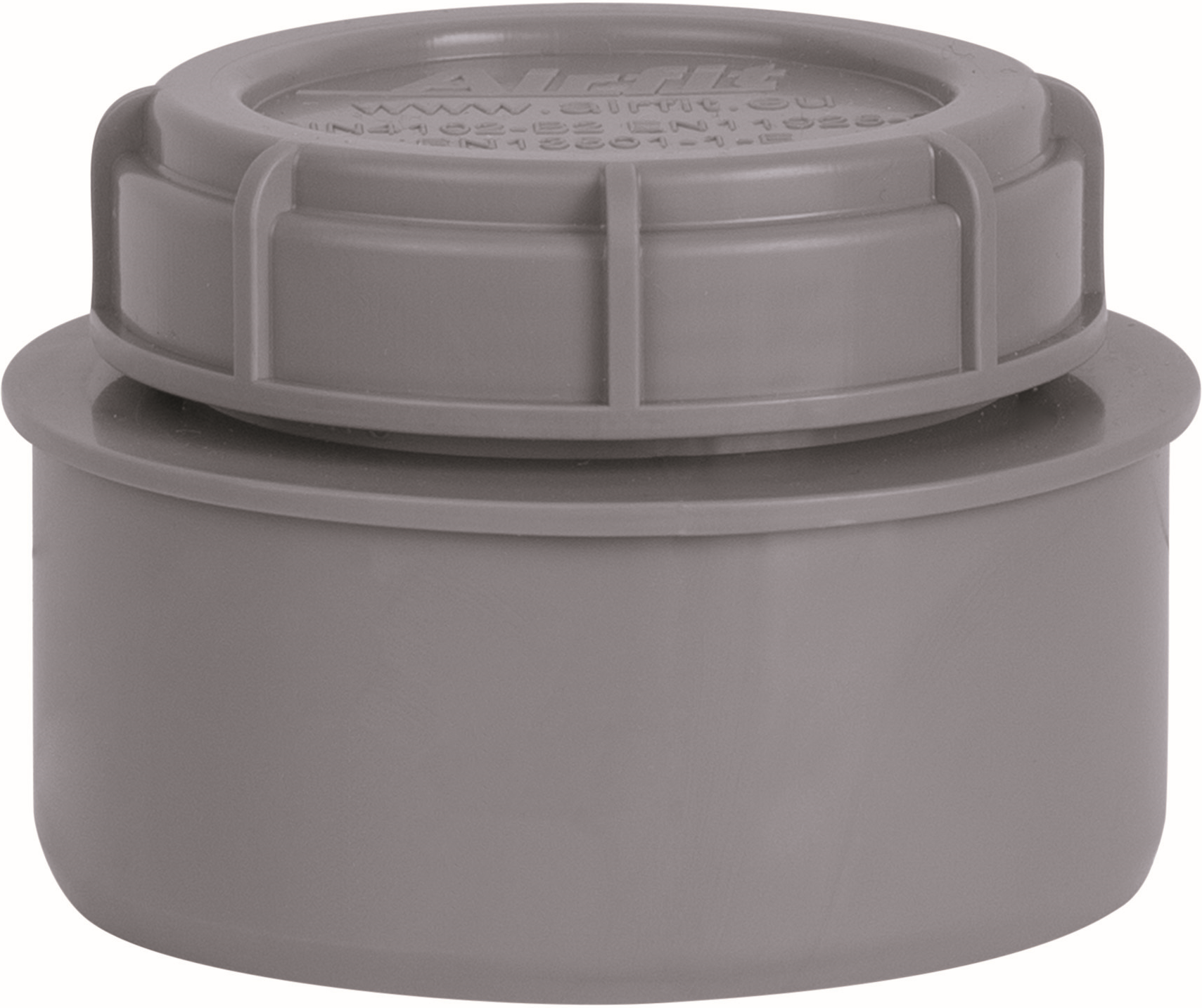 Bouchon d'extrémité Airfit 51110ES DN 110, gris, avec bouchon à vis