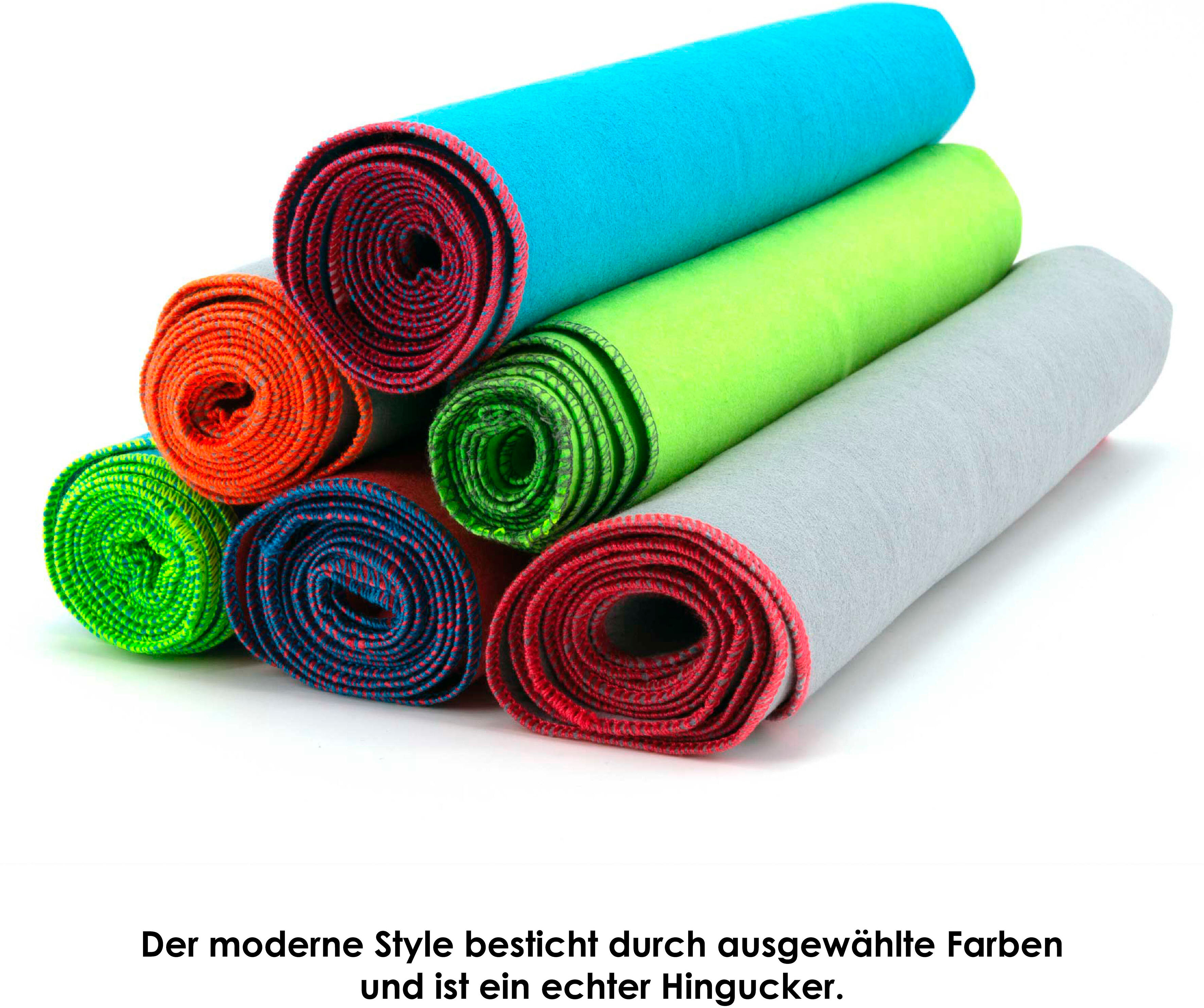 Sporthandtuch SETEX "SETEX Sporttuch aus Evolon", grau (grau, rot), B:50cm L:100cm, Evolon, Obermaterial: 70% Baumwolle, 30% Polyamid, Handtücher, Sporthandtuch, Komfort & Haltbarkeit: Hypoallergenes Evolon - sanft zur Haut grau, rot B/L: 50cmx100cm, 1 St