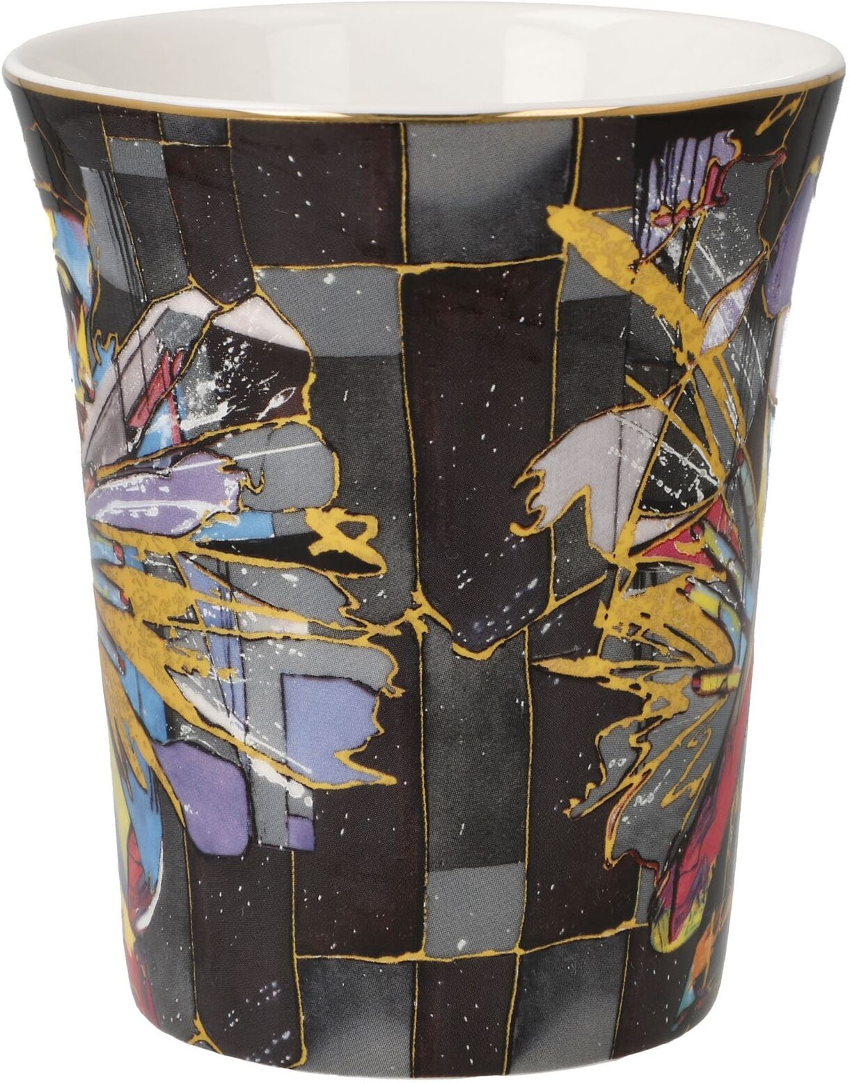 Tasse GOEBEL "Künstlertasse Lana Frey -Fire in the Belly", bunt, B:10cm H:11cm, Porzellan, Trinkgefässe, Tasse bunt 11cm, 1 Stk.