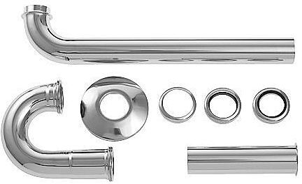 Duravit Waschtisch-Röhrensiphon Starck 1 11/4", Ablaufrohr 300 mm, chrom