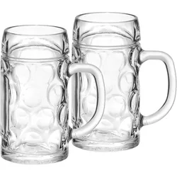 BIERKRÜGE GEEICHT München transparent 0,5 Liter 2er Set
