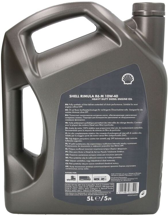Motoröl SHELL 550054435 Rimula R6 M 10W40 5L