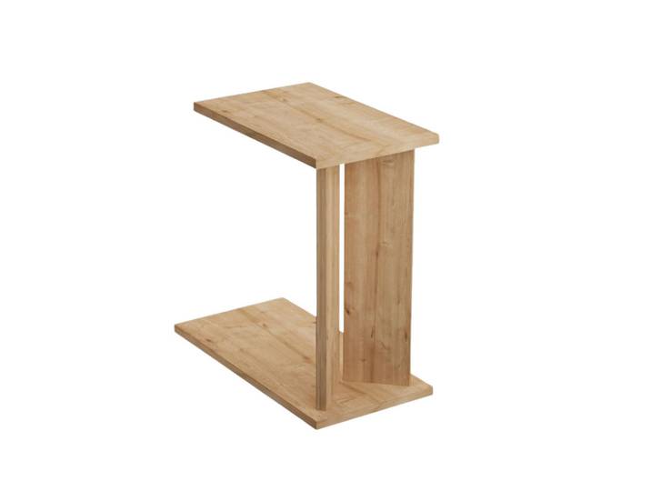 Calicosy Beistelltisch mit Ablage 50/25/48,6 cm, Eichefarben, 50x48.6x25 cm, Wohnzimmer, Wohnzimmertische, Beistelltische