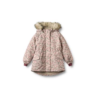 Winterjacke WHEAT "WHEAT Jacket Mathilde", Mädchen, Gr. 152, grau moon flowers, 100% Polyester, normal, ohne Ausschnitt, Jacken Winterjacke, winddicht