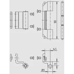 Fensterband, klemmbar, für Kippflügel