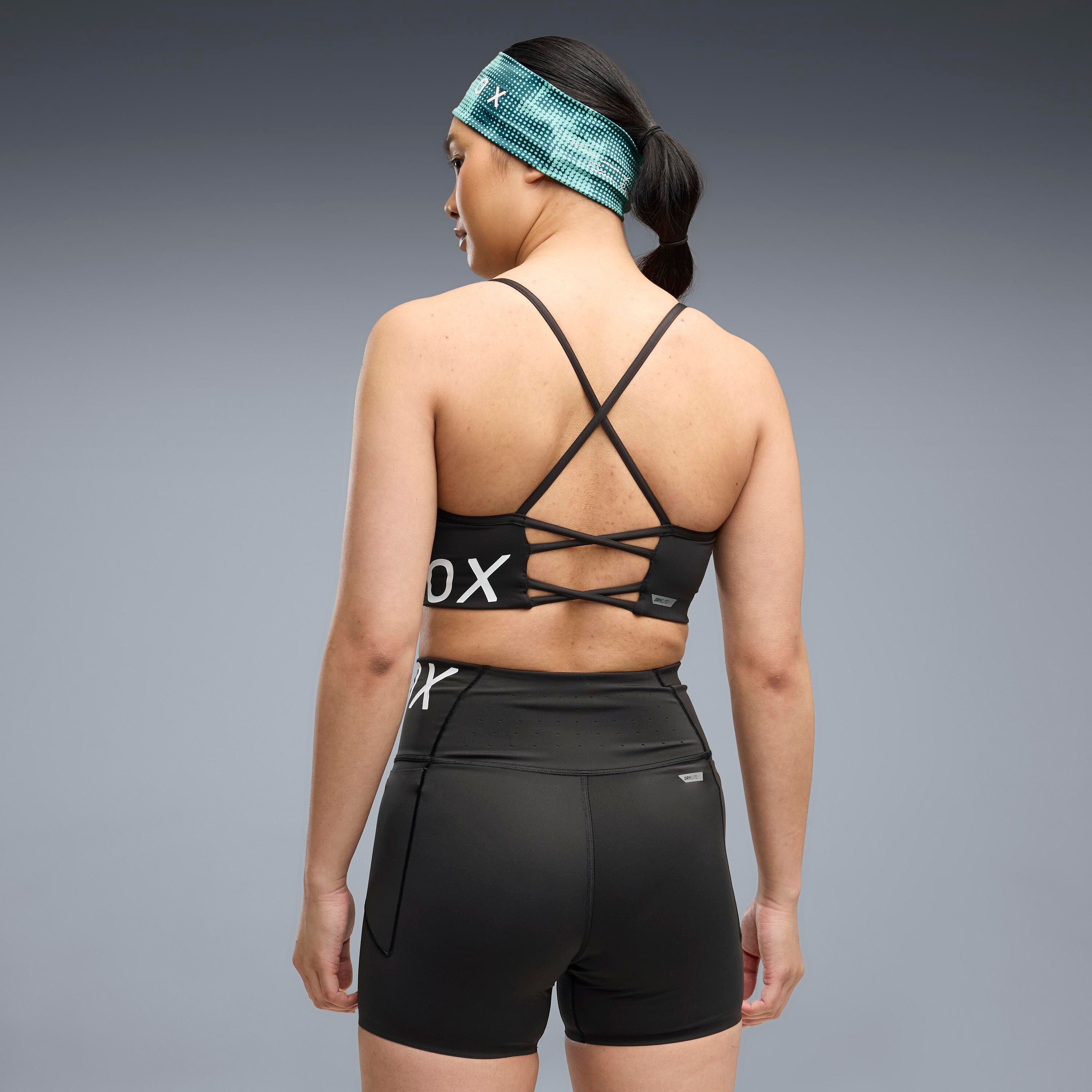 Sport-BH PUMA "W X HYROX STRAPPY PWRMODE BRA", Damen, Gr. XL, N-Gr, puma schwarz, Interlock, Obermaterial: 71% Polyester, 29% Elasthan, schmal, BHs Sport-BH, schmale Passform, für Fitness-Training, sportlicher Stil puma schwarz XL, N-Gr