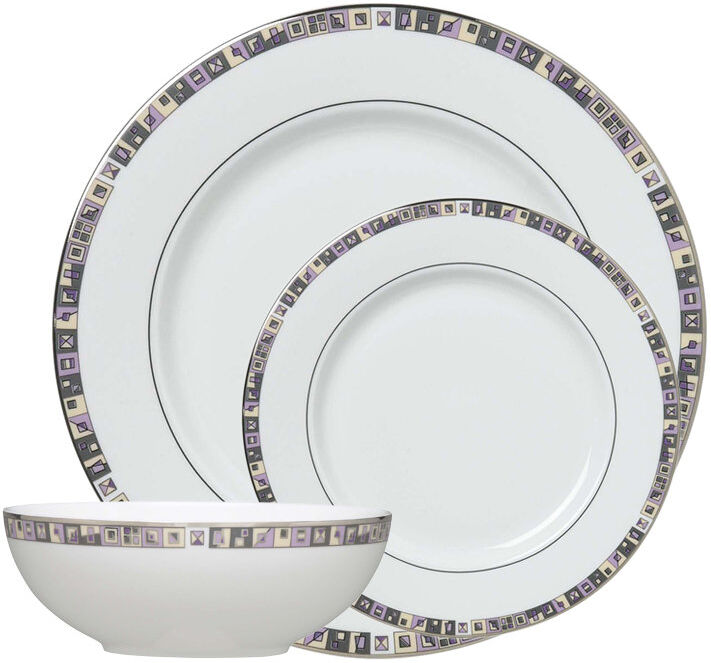 Elia Bone China Dinnerware Set 12 Piece - Service for 4 White 12