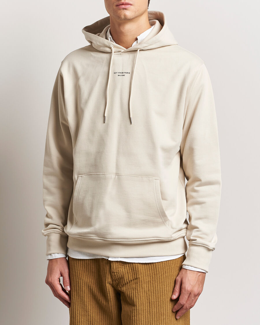 Drôle de Monsieur Classic Slogan Hoodie Mastic men M Beige