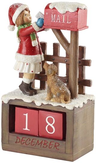 Weihnachtsfigur VILLEROY & BOCH "Kalendermädchen Winter Collage Accessoires bunt", bunt, Dekofiguren, Weihnachtsfigur