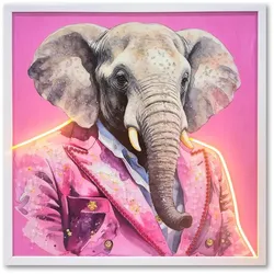 Globo LED-Leuchtbild George Elefant Kunststoff