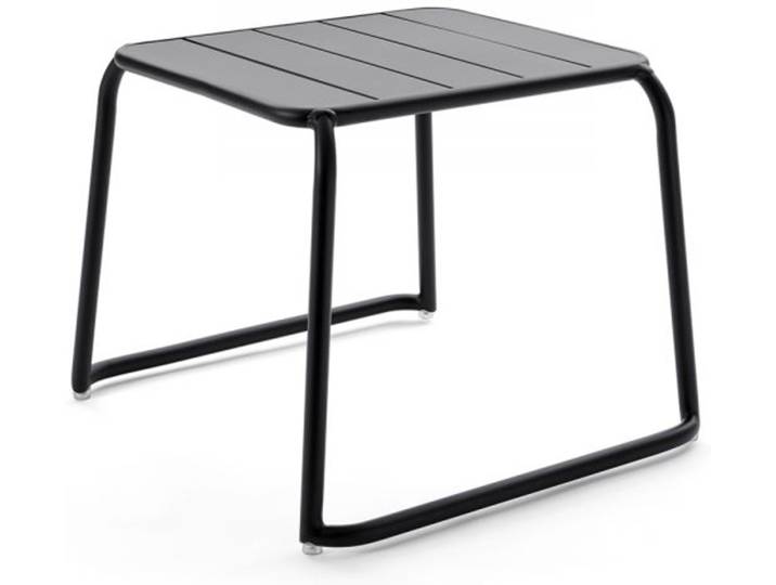 Beistelltisch Malaga Aluminium schwarz 65.2x49x60.5 cm
