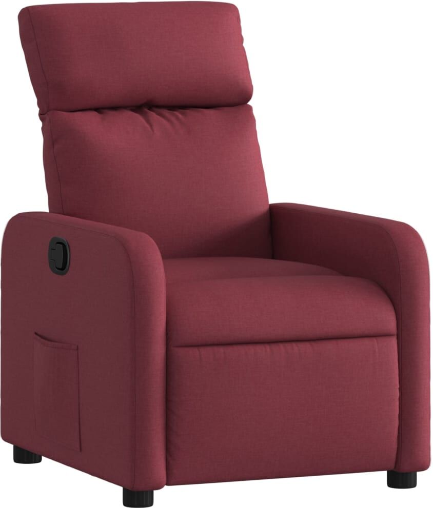vidaXL Fauteuil inclinable Rouge bordeaux Tissu