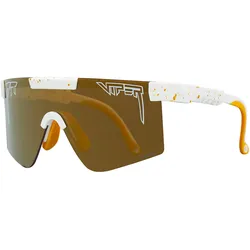 Pit Viper, Unisex, Sportbrille, The J-Lo Original Polarized Gold Narrow (Gold, Weiss, Braun), Braun, Gold, Weiss