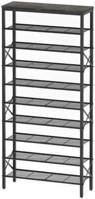 No "10 Tier Shoe Rack - 10.8""D x 27.8""W x 65.7""H"