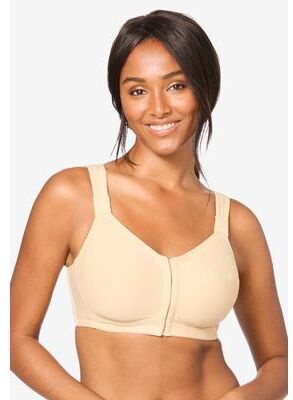 Plus Size Women's Stay Cool Front Close Wireless Posture Bra by Comfort Choice in Nude (Size 40 G)