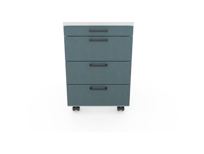 Rollcontainer Window grau/grün Holzwerkstoff B 43.5 H 64 cm - Möbel Konfigurator: Traummöbel individuell zusammenstellen