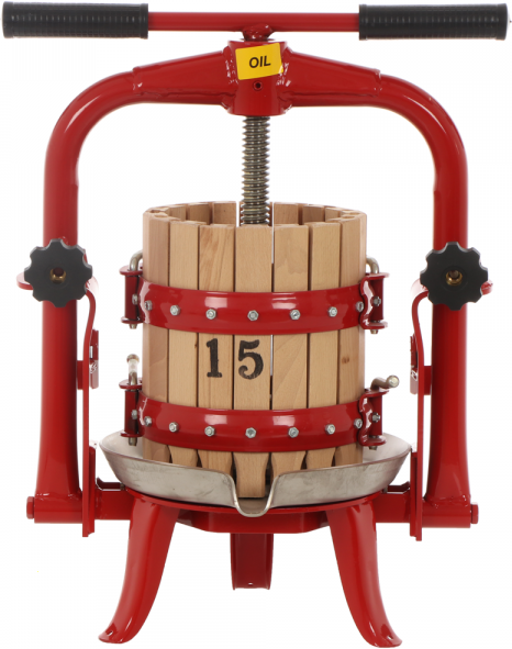 Baesso F15 - Obst- und Gemüsespindelpresse 6 L - Holzpresskorb
